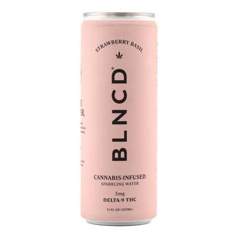 BLNCD Strawberry Basil 5mg THC Infused Sparkling Water