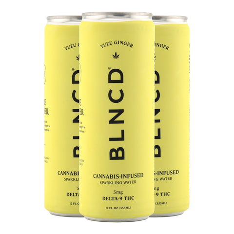BLNCD Yuzu Ginger 5mg THC Infused Sparkling Water 4 pack