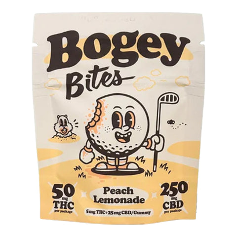 Bogey Bites Peach Lemonade Gummies 1:5 THC to CBD