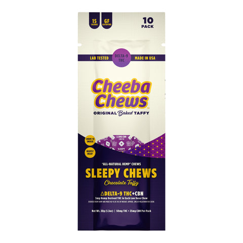 Cheeba Chews Baked Chocolate Taffy - Sleepy, THC + CBN