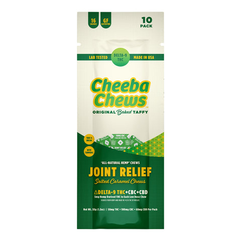 Cheeba Chews Baked Salted Caramel Taffy - Joint Relief, THC + CBC + CBD