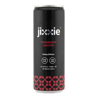 Jixxie Cranberry Juniper Hemp Seltzer 2mg THC 2mg CBD