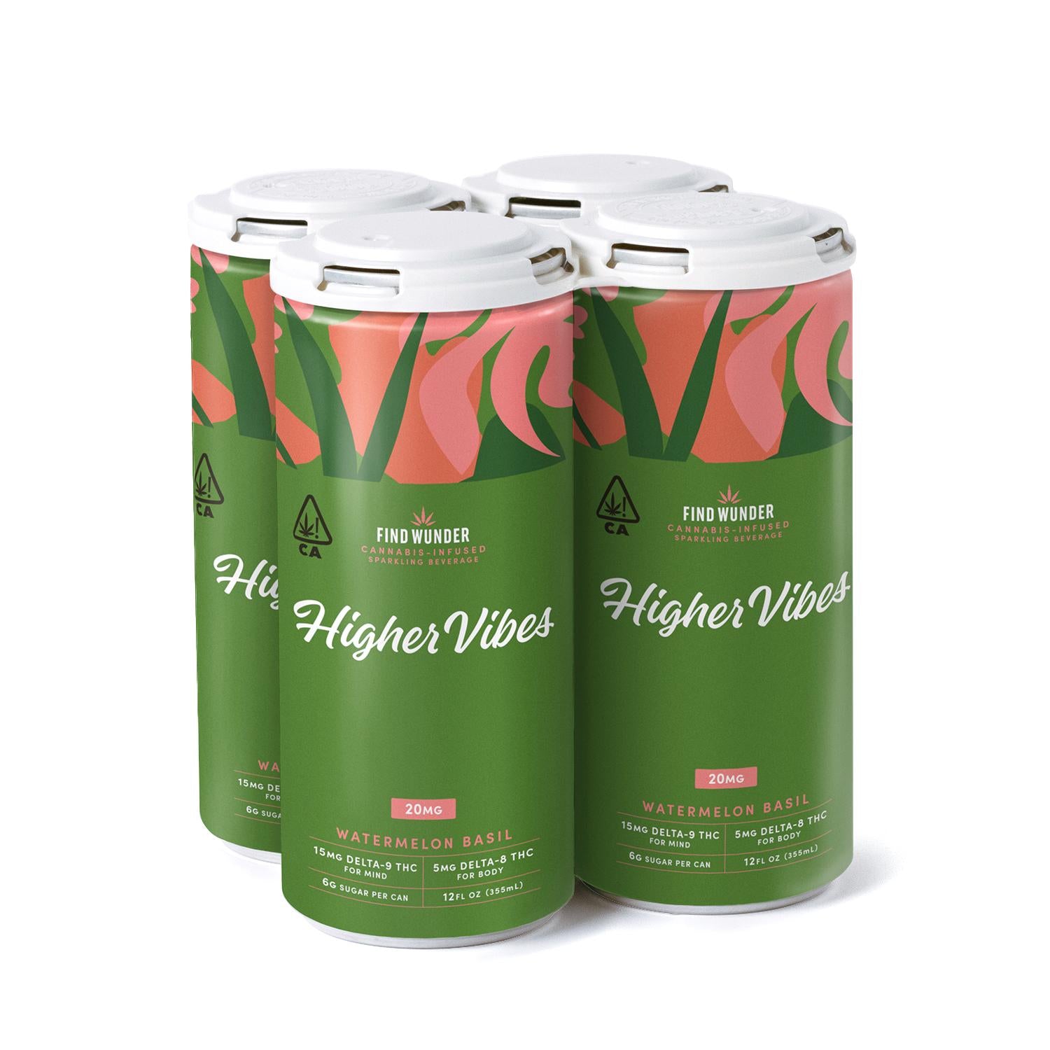 Find Wunder Higher Vibes Sparkling Beverage 10mg Thc 3 Flavors