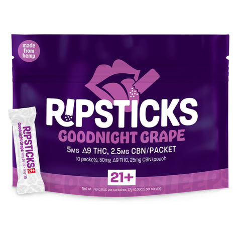 Ripple Goodnight Grape Ripsticks 5mg THC + 2.5mg CBN