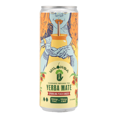 Milonga Cannabis Infused Yerba Mate Tea - Sparkling Peach Ginger