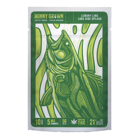 Minny Grown Artist Series Lemony Lime Lake Side Splash THC Gummies