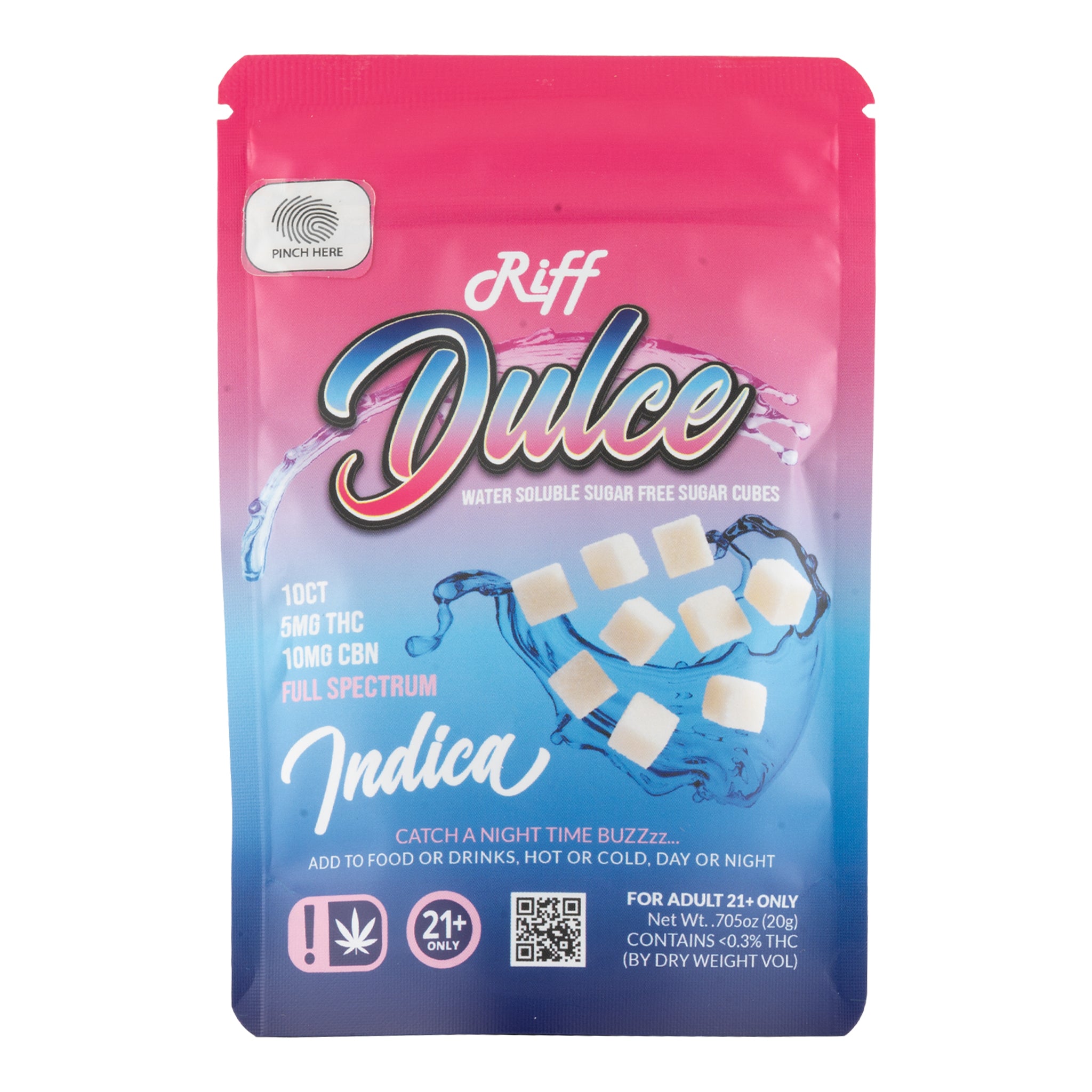 RIFF Dulce THC-Infused Water-Soluble Sugar Cubes 50 mg THC – Hemp House  Store