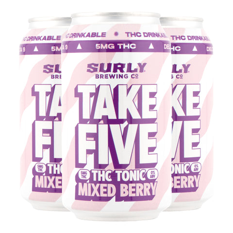 Surly Brewing Take Five THC Mixed Berry Tonic - 4 pack