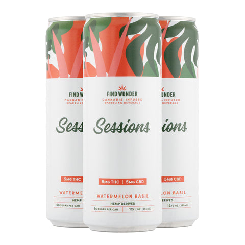 FIND WUNDER Sessions Sparkling Beverage 5mg THC (2 Flavors)