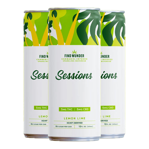 FIND WUNDER Sessions Sparkling Beverage 5mg THC (2 Flavors)