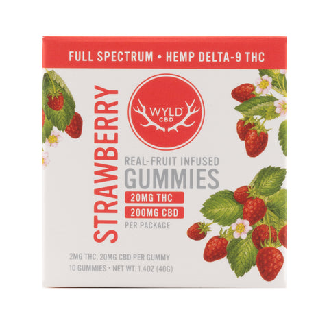 Wyld Strawberry Full Spectrum Gummies THC & CBD