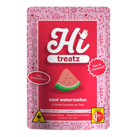 HI TREATZ Gummies 50mg THC (10 Flavors) - Hemp House