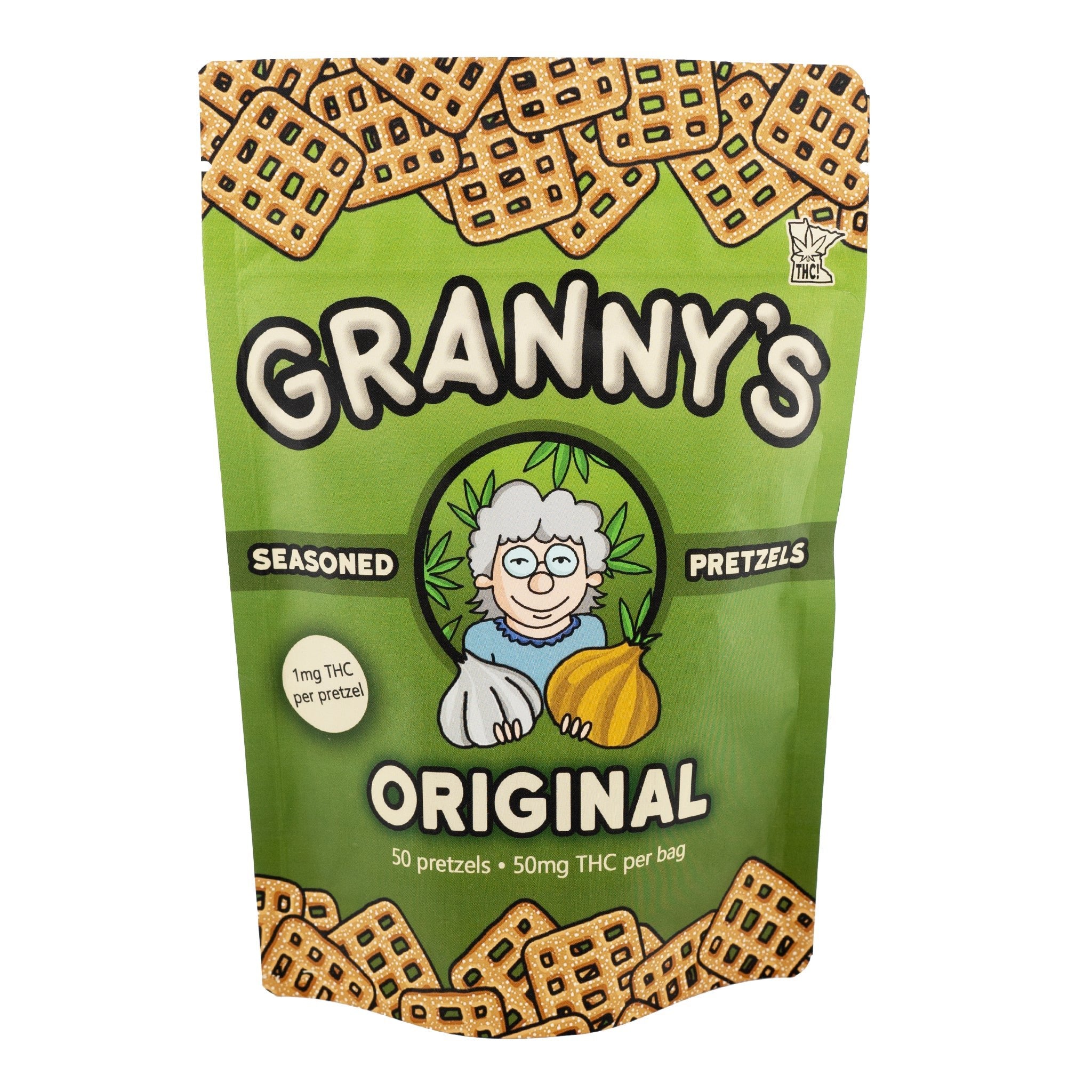 GRANNY'S Pretzels 50mg THC (5 Flavors)