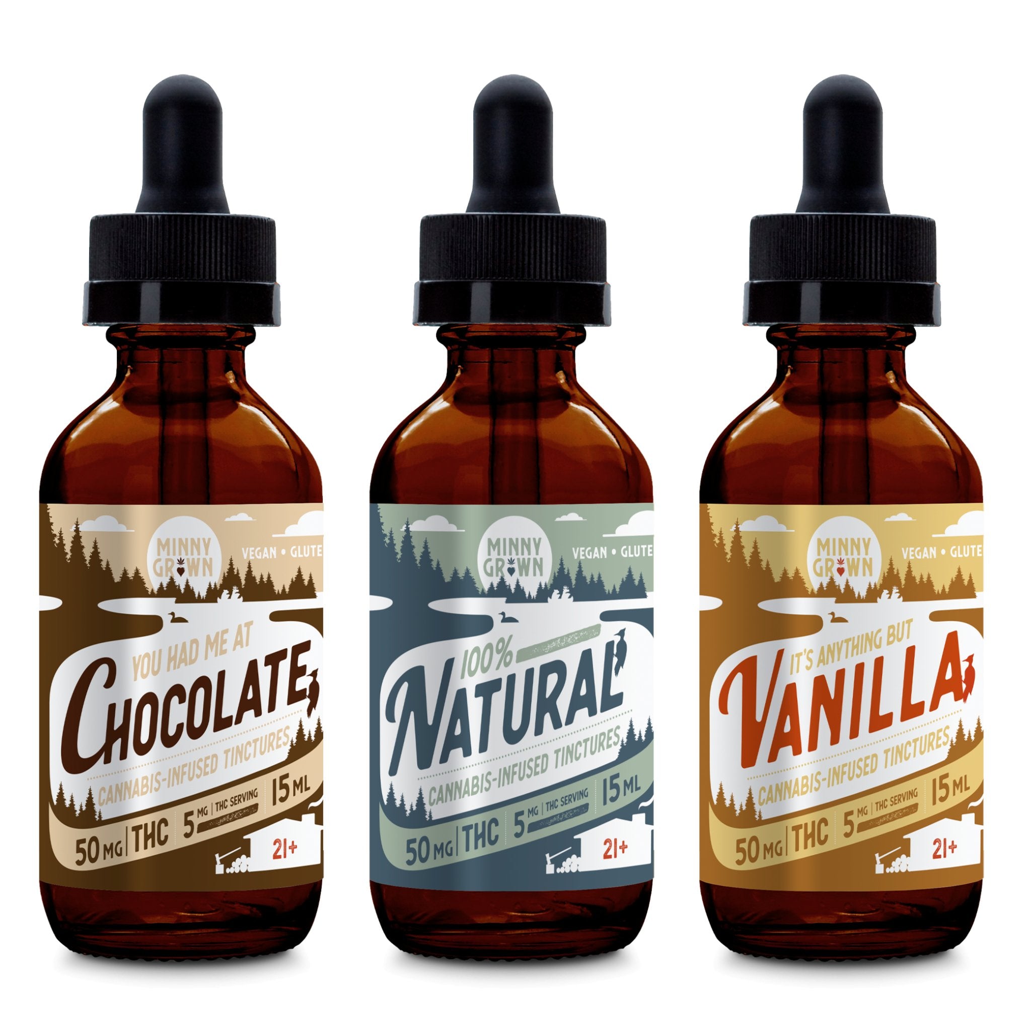 MINNY GROWN Tinctures 50mg THC (3 Flavors)