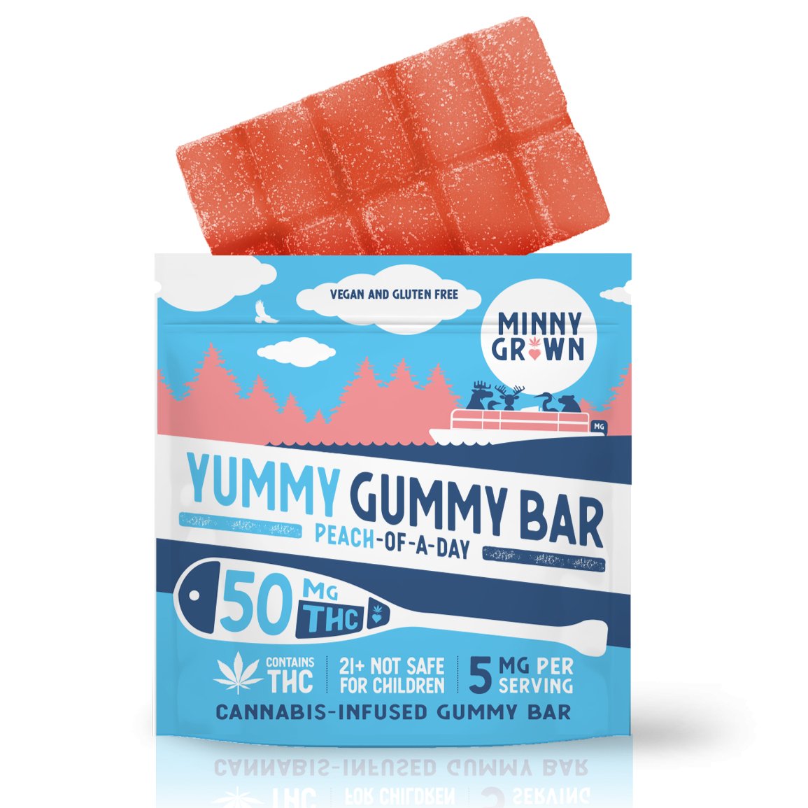 MINNY GROWN Cannabis Infused Gummy Bars 50 mg THC (4 Flavors)