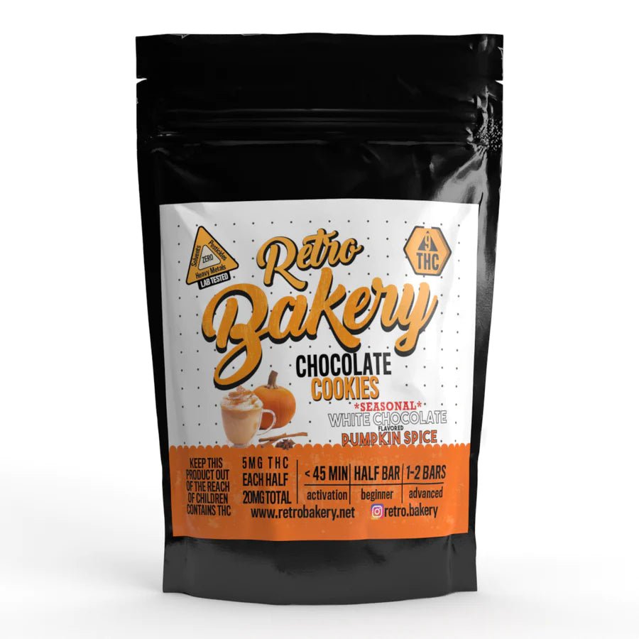 RETRO BAKERY Pumpkin Spice White Chocolate Covered Cookies 20mg THC